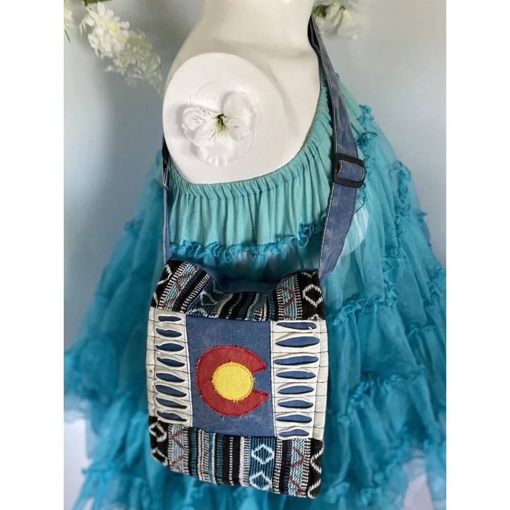 Rising‎ International Hippie Boho Bag Crossbody Handcrafted Made In Nepal 10